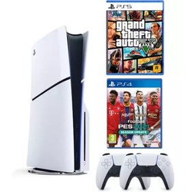 Resim Sony Playstation 5 Slim Cd + 2. Ps5 Kol + Pes 2021 + GTA 5 (İthalatçı Garantili) 