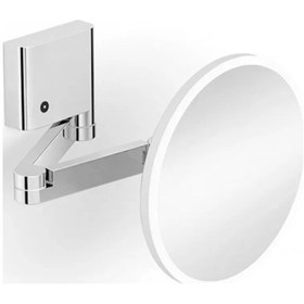 Resim Banyo Makyaj Aynası, Led Işıklı, Çift Kollu, Ayarlanabilir, Büyüteçli 5x - Krom Krom 