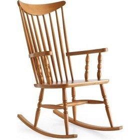 Resim Willlow Rocker Ahşap Sallanır Sandalye Natürel 