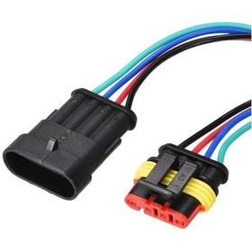 Resim Gpr 4 Kablolu Karşılıklı Konnektör Soket Su Geçirmez Dayanıklı 