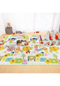 Resim Delt Katlanabilir Çocuk Bebek Oyun Matı Oyun Aktivite Halısı - 150x200x1 Cm Çantalı 