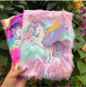 Resim Büro Ev Ofis Hediyesi İçin Unicorn Tasarımlı Peluş Hatıra Defteri Diğer 