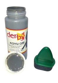 Resim Derby Deri - Mont - Çanta - Kemer - Cüzdan Yenileme Boyası 100 ML - Koyu Gri 
