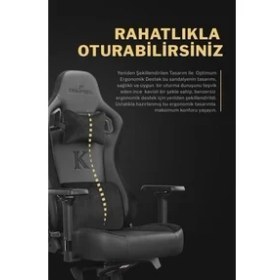 Resim Ergopixel Knight Series Premium Siyah Oyuncu Koltuğu Deri Kaplama Ayarlanabilir Oturak Özellikleri 