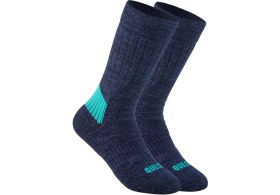 Resim Decathlon QUECHUA Çocuk Termal Çorap - 2 Çift - Pembe - SH100 Warm Mid 