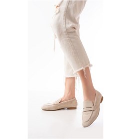 Resim 302 Gümüş Günlük Kadın Babet Bej Süet Bej 