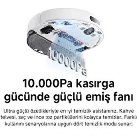 Resim Xiaomi Robot Vacuum S40 Beyaz Akıllı Robot Süpürge 10000 Pa Emiş Gücü ile Etkili Temizlik 