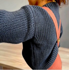 Resim BEBEĞİME ÇORAP Çocuk Bisiklet Yaka Oversize Triko Kazak 