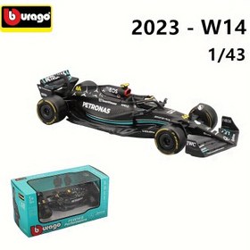 Resim Burago 1:43 ölçekli 2023 Mercedes-AMG F1 Takımı W14 #44 ve #63 Alaşım Araba Döküm Model, Oyuncak Koleksiyon, Koleksiyon Hediyeleri Cadılar Bayramı Noel Hediyesi 