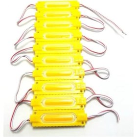 Resim Cob Led Modül Amber (Sarı) 12V 2 Watt Cob Led (10 Adet) 