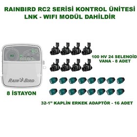 Resim Rainbird Rc2-8 İstasyon İç Mekan Kontrol Ünitesi 100 Hv Selenoid Vanalı Set 