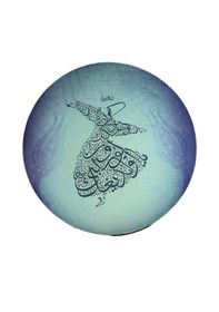 Resim Erbane Bendir - İran Arbani Üst Kalite Mavi Mevlana Desenli 55cm 