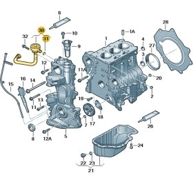 Resim Vass41 Vw Polo 2005-2009 1.2 Bme Motor Havalandırma Valfi 03E103201C 