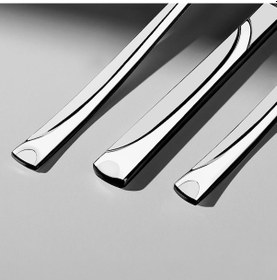 Resim Nehir Fiesta Sade 12 Kişilik 89 Parça Deri Kutulu Çatal Kaşık Bıçak Takımı Gri 