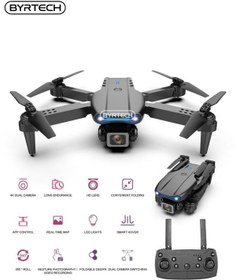 Resim BYRTECH Kameralı Drone Engel Sensörlü Katlanabilir - E99 Pro FPV Yayın, Çantalı, Şarj Edilebilir Bataryalı 