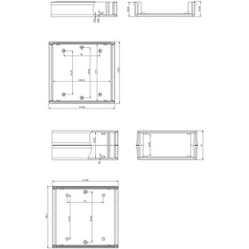 Resim Elektronik Proje Kutusu (Ölçüleri: 130X138X61Mm) - Siyah 