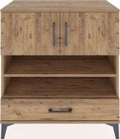 Resim Hyperion Şifonyer 4 Raflı Tek Çekmeceli 2 Kapaklı 88x44x96 Ça... Çam 