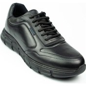 Resim King Paolo 1018 Siyah Deri Büyük Numara Günlük Erkek Ayakkabı Siyah 