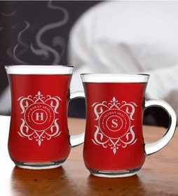 Resim Bk Gift Kişiye Özel İsimli İkili Keyif Kulplu Çay Bardağı Seti-6, Arkadaşa, Sevgiliye Hediye, Ev Hediyesi, Doğum Günü Hediyesi Kobitmeyencom31090 Bk G 