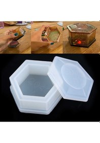 Resim Altıgen Şekerlik Epoksi ve Beton Silikon Kalıbı 165 