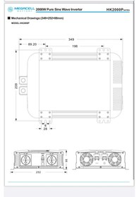 Resim Megacell 12v 2000 Watt Tam Sinüs İnverter 