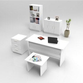 Resim Robinhome Robin Home Verona Abcde Ofis Büro Masa Takımı Beyaz 