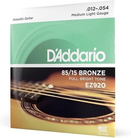 Resim AyrStore D'Addario EZ920 012 Akustik Gitar Teli 85-15 MED LITE 