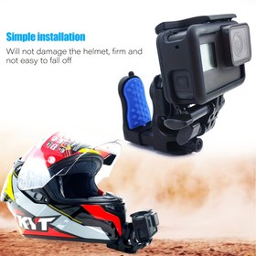Resim Motosiklet Kaskları için Çene Mount Braketi Gopro Hero Modelleri 11, 10, 9, 8, 7, 6, 5, 4, 3 ile Uyumlu, Ayrıca DJI Osmo Action, YI, Akaso, Apeman ve Acrosstour Eylem Kameraları, Bisikletçiler, Motorcular ve Kayak Meraklıları için Tasarlandı. 