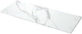 Resim Tezgah, beyaz mermer görünüm-laminat, 246x63,5x2,8 cm 
