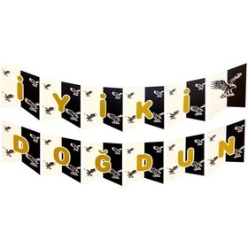 Resim Taraftar Siyah Beyaz Banner Tüm Yaşlar 