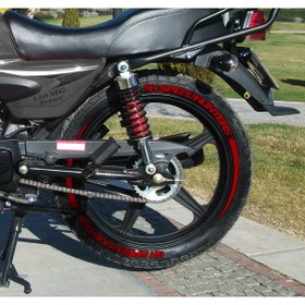 Resim Performance Stickers SpeedHunters Motorsiklet Lastik Stickeri Mondial Falcon Uyumlu 8 adet Lastik Yazısı 15-21 İnç 