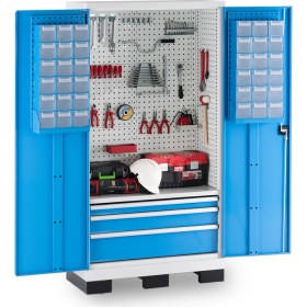 Resim Star Çelik Endüstriyel Malzeme Dolabı-3 çekmeceli-Metal Kapaklı- Takım Asma Panolu-Çekmece Kutulu 