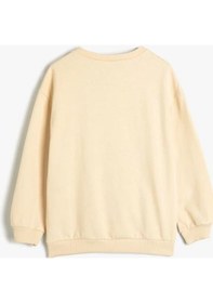 Resim Koton Kız Bebek Dinozorlu Sweatshirt Bisiklet Yaka Uzun Kollu Şardonlu Pamuklu 001 