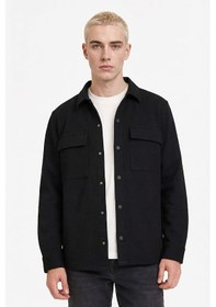 Resim Defacto Regular Fit Twill Siyah Erkek Gömlek E7689ax/bk81 Siyah 