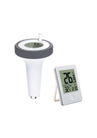 Resim Mufunye Kablosuz Yüzen Balık Tasarımı - Akvaryum, Havuz & Göletler İçin Hassas Su Termometresi Nötr-beyaz 