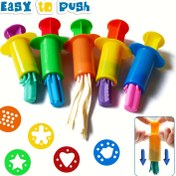 Resim Çocuklar Oyun Hamuru Ekstrüder Seti, Yıldız, Kalp, Çiçek Şekilli DIY El Sanatları Slime Araçları, Eğlenceli Kurabiye Kesici Tasarımı, Dayanıklı ABS Malzemeden Yapılmış, Yaratıcı Oyun İçin, 3-6 Yaş 