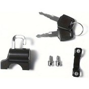 Resim Cloudstore 2 Adet Siyah Evrensel Motosiklet Gidon Antihırsız Kiliti Kask Kilit Aksesuarı 