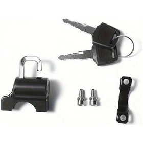Resim Cloudstore 2 Adet Siyah Evrensel Motosiklet Gidon Antihırsız Kiliti Kask Kilit Aksesuarı 