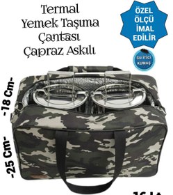 Resim SEVBAGS SEFERTASI YEMEK TAŞIMA TERMAL TERMOS ÇANTA 