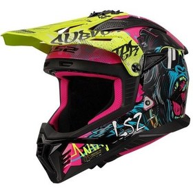 Resim Ls2 Fast 2 Gorilla Kros Kask Mor 