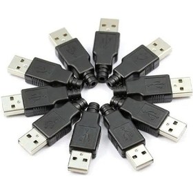 Resim 10 Adet Usb 2.0 Male 4 Pin Usb Erkek Soket Plastik Kapaklı Usb Fiş Konektör Dıy 