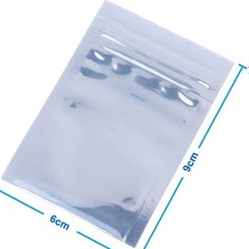 Resim Kilitli Antistatik Poşet 6x9cm 100 Adet Şeffaf Su Toz Geçirmez Koruyucu Esd Metalize Torba Çanta 