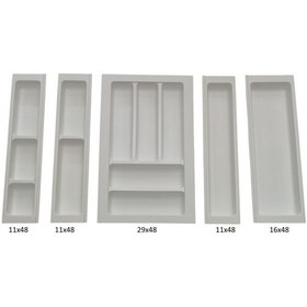 Resim Mutfak, Modüler Kaşıklık Seti, Beyaz, 74 x 48 cm (Enden-Boydan 3,5 cm Kesilebilir) 