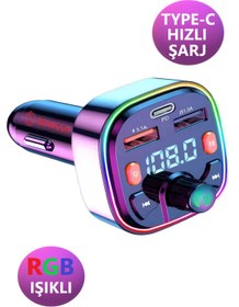 Resim REDMOON RM-738 RGB IŞIKLI BLUETOOTH MP3 ÇALAR ARAÇ CİHAZI TRANSMİTTER ARAÇ KİT CİHAZI 