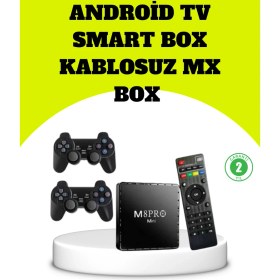 Resim M8PRO Android Tv Box ve Retro Oyun Konsolu 64GB 