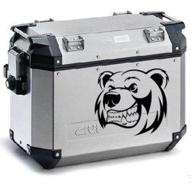 Resim Ayı Desenli Motosiklet Çanta Sticker Etiket Modeli - 5 