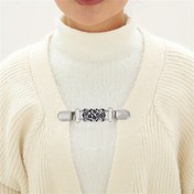 Resim Retro Hollow Flower Collar Clip Şık Kadın Kazak Klipsi Zarif Şal İpek Şal Sabit Toka 