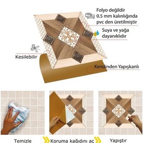 Resim Tink Kendinden Yapışkanlı Ahşap 003 Desenli Pvc Karo 30x30 Cm 