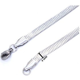 Resim Ferizz Ferizz 316L Çelik 4 Mm Italyan Yassı Unisex Zincir Kolye Zn-217 Çok Renkli 