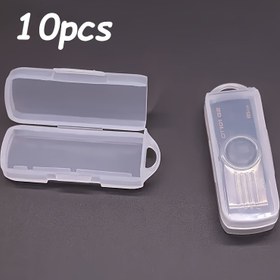 Resim 10 Adet Şeffaf PC USB Bellek Kutusu - Dayanıklı Plastik Kapaklı Koruyucu Kılıf, Dikdörtgen Organizatör ve Sepet Tasarımı, Ev, Ofis, Seyahat İçin Flash Sürücü Saklama Kutusu, Güvenli Kapatma, Teknoloji Tutkunları, Ofis Malzemeleri, Sağlam Yapı, Ofis Çalışanlar İçin 